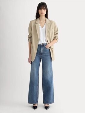 New Everlane THE WAY-HIGH® SAILOR JEAN in Bright Blue Size 26